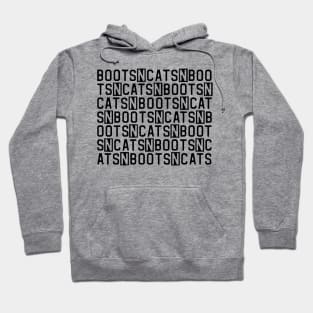 Boots n cats: Say it quickly and voila! you're a beatboxer (black letters with cut outs) Hoodie